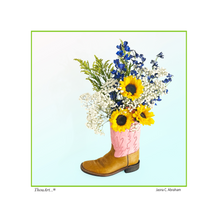 Load image into Gallery viewer, Yellow Daisies Pink Boot