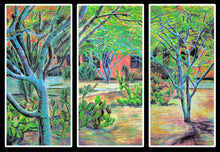 Load image into Gallery viewer, Courtyard Tryptich